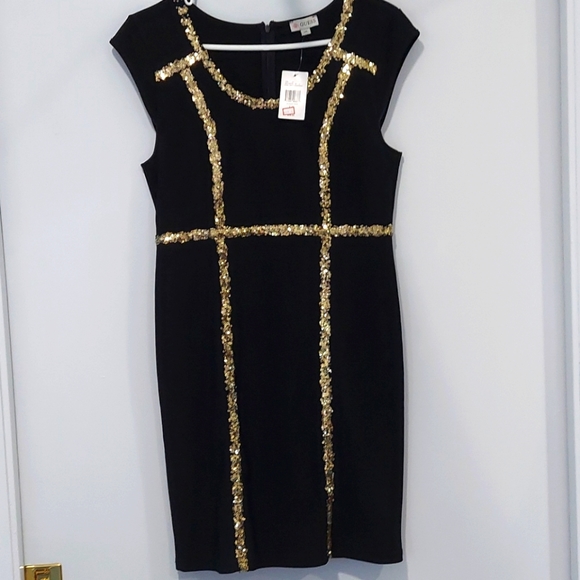 Women's Guess black bress size L/G - Picture 1 of 8